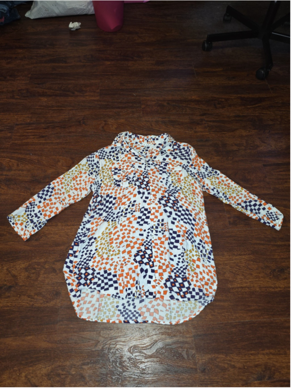 Cabi button down Rayon shirt size large